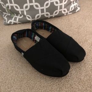 TOMS Black Canvas Shoes